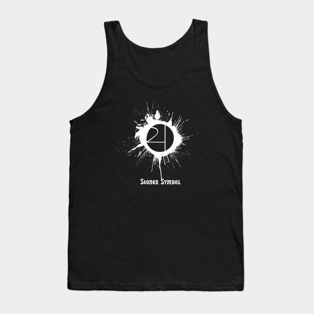 420 Clear Stoner Symbol Tank Top by StonerSymbol